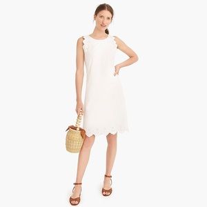 J.Crew sleeveless eyelet trim knit dress